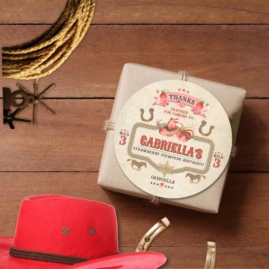 Aardbei Stampede Verjaardag Sticker