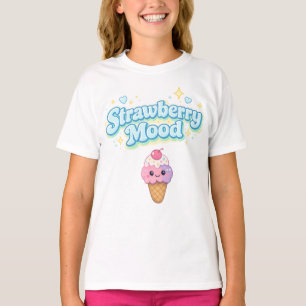 Aardbei Stemming Cute Retro Kinderen T-Shirt
