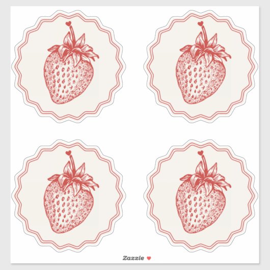 Aardbei Sticker (Vel)