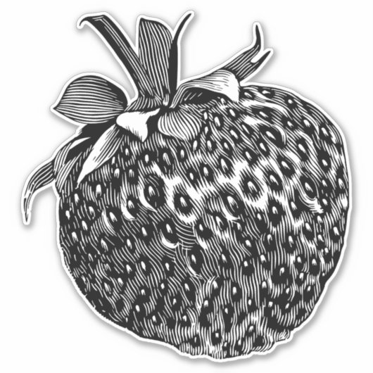 Aardbei Sticker (Voorkant)