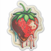 Aardbei Sticker (Voorkant)