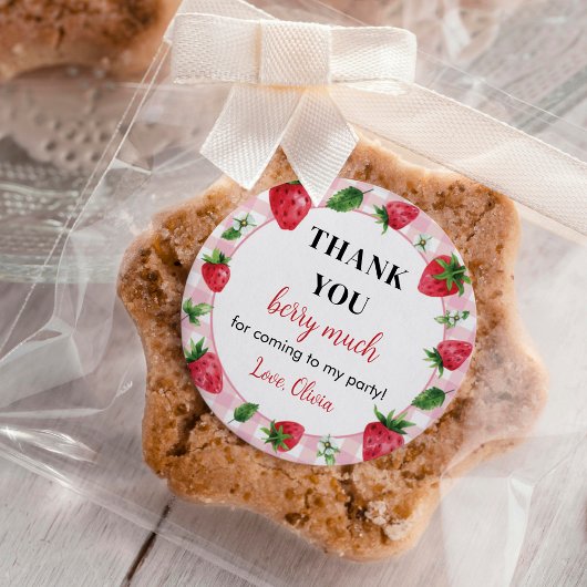 Aardbei Sticker Labels Verjaardag Berry Sweet