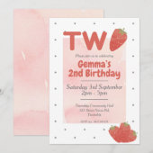 Aardbei Stip Twee  2 Kaart (Voorkant / Achterkant)