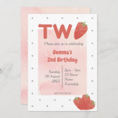 Aardbei Stip Twee  Kaart (Voorkant / Achterkant)