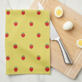 Aardbei Stippen keukenhanddoek (Quarter Fold)