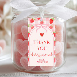 Aardbei Strawberry Favor cadeau label Cadeaulabel