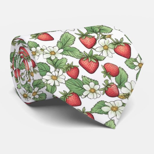 Aardbei Stropdas (Opgerold)