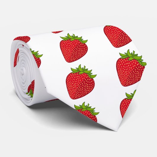 Aardbei Stropdas (Opgerold)