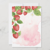 Aardbei Summer Berry Sweet Baby shower Bedankkaart (Achterkant)