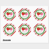 Aardbei Summer Birthday Baby shower Ronde Sticker (Vel)