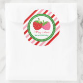 Aardbei Summer Birthday Baby shower Ronde Sticker (Tas)