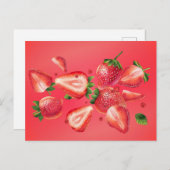 Aardbei Summer Briefkaart (Voorkant / Achterkant)