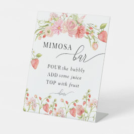 aardbei | Summer Vrijgezellenfeest Bar Reclamebord Met Voetstuk