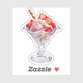 Aardbei Sundae Sticker (Vel)