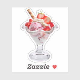 Aardbei Sundae Sticker