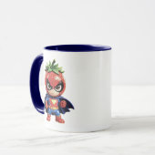 Aardbei Superheld Schattig Cartoon Mok (Voorkant links)