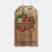 Aardbei Sweet Basket Baby shower Cadeaulabel (Voorkant)