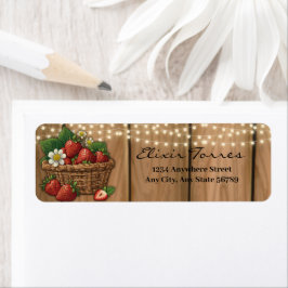 Aardbei Sweet Basket Baby shower Etiket