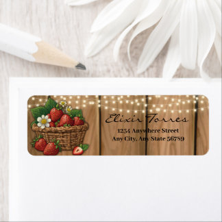 Aardbei Sweet Basket Baby shower Etiket