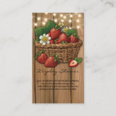 Aardbei Sweet Basket Baby shower Informatiekaartje (Voorkant)