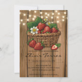 Aardbei Sweet Basket Baby shower Kaart (Voorkant)