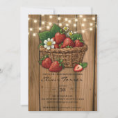 Aardbei Sweet Basket Baby shower Kaart (Voorkant)