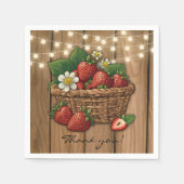 Aardbei Sweet Basket Baby shower Servet (Voorkant)