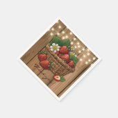 Aardbei Sweet Basket Baby shower Servet (Hoek)