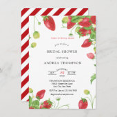 aardbei | Sweet Bridal Shower Uitnodiging (Voorkant / Achterkant)