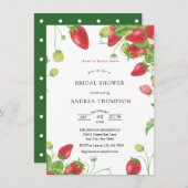 aardbei | Sweet Bridal Shower Uitnodiging (Voorkant / Achterkant)