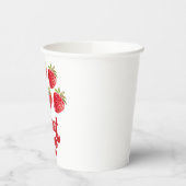 Aardbei Sweet Een 1e verjaardag Papieren Bekers (Links)