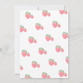 Aardbei Sweet Een Eerste Verjaardag met Foto Kaart (Achterkant)