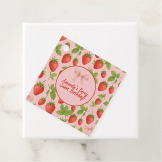 Aardbei Sweet Kids verjaardagsfeestje - Bedankjes Labels