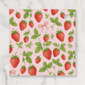 Aardbei Sweet Kids verjaardagsfeestje - Bedankjes Labels (Achterkant)