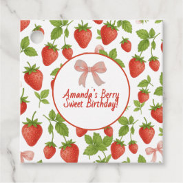 Aardbei Sweet Kids verjaardagsfeestje - Bedankjes Labels