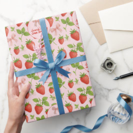 Aardbei Sweet Kids verjaardagsfeestje - Cadeaupapier