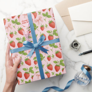 Aardbei Sweet Kids verjaardagsfeestje - Cadeaupapier