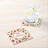 Aardbei Sweet Kids verjaardagsfeestje - Kartonnen Onderzetters (Insitu)