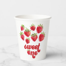 Aardbei Sweet One 1e Verjaardag Papieren Bekers