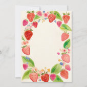 Aardbei Sweet One Berry 1e verjaardag Kaart (Achterkant)