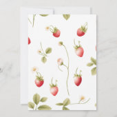 Aardbei Sweet One Berry 1e verjaardag Kaart (Achterkant)