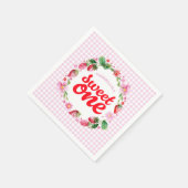 Aardbei Sweet One Berry eerste verjaardag Servet (Hoek)