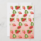 Aardbei Sweet ONE Eerste Verjaardag uitnodiging (Achterkant)