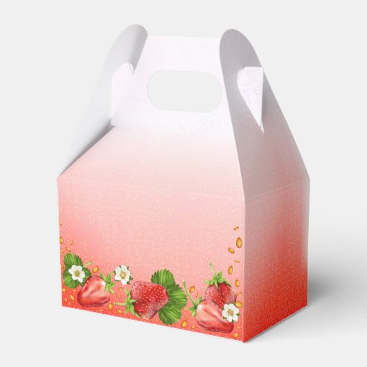 Aardbei Sweet ONE Eerste Verjaardagsfeest Bedankdoosjes (Achterkant)