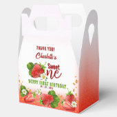 Aardbei Sweet ONE Eerste Verjaardagsfeest Bedankdoosjes (Geopend)
