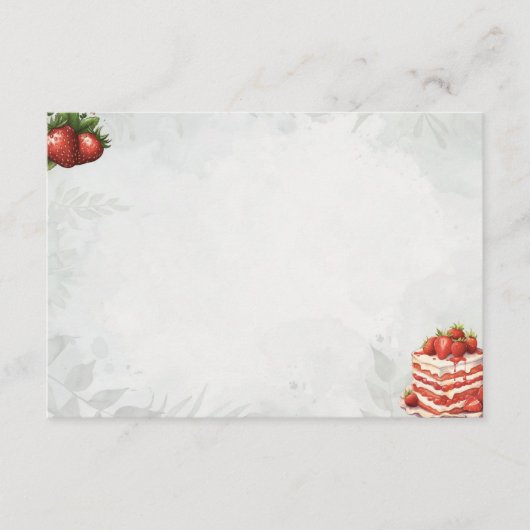 Aardbei Sweet Treat Basic Blank Recept Kaart (Voorkant)
