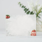 Aardbei Sweet Treat Basic Blank Recept Kaart (Staand voorkant)