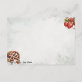 Aardbei Sweet Treat Basic Blank Recept Kaart (Achterkant)