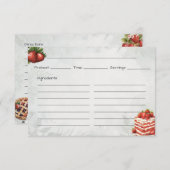 Aardbei Sweet Treat Basic Recept Kaart (Voorkant / Achterkant)