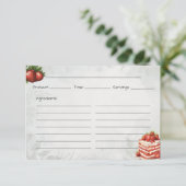 Aardbei Sweet Treat Basic Recept Kaart (Staand voorkant)